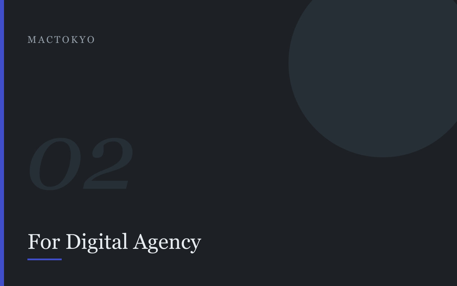 Cover art for the Digital Agency project