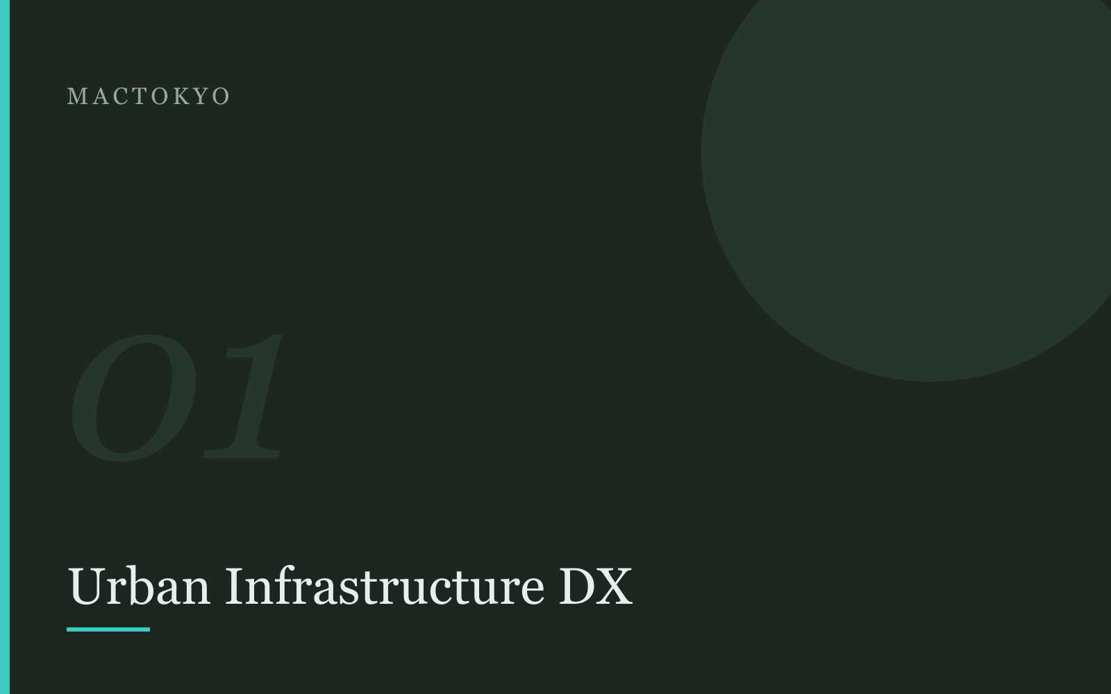 Cover art for the Urban Infrastructure DX project