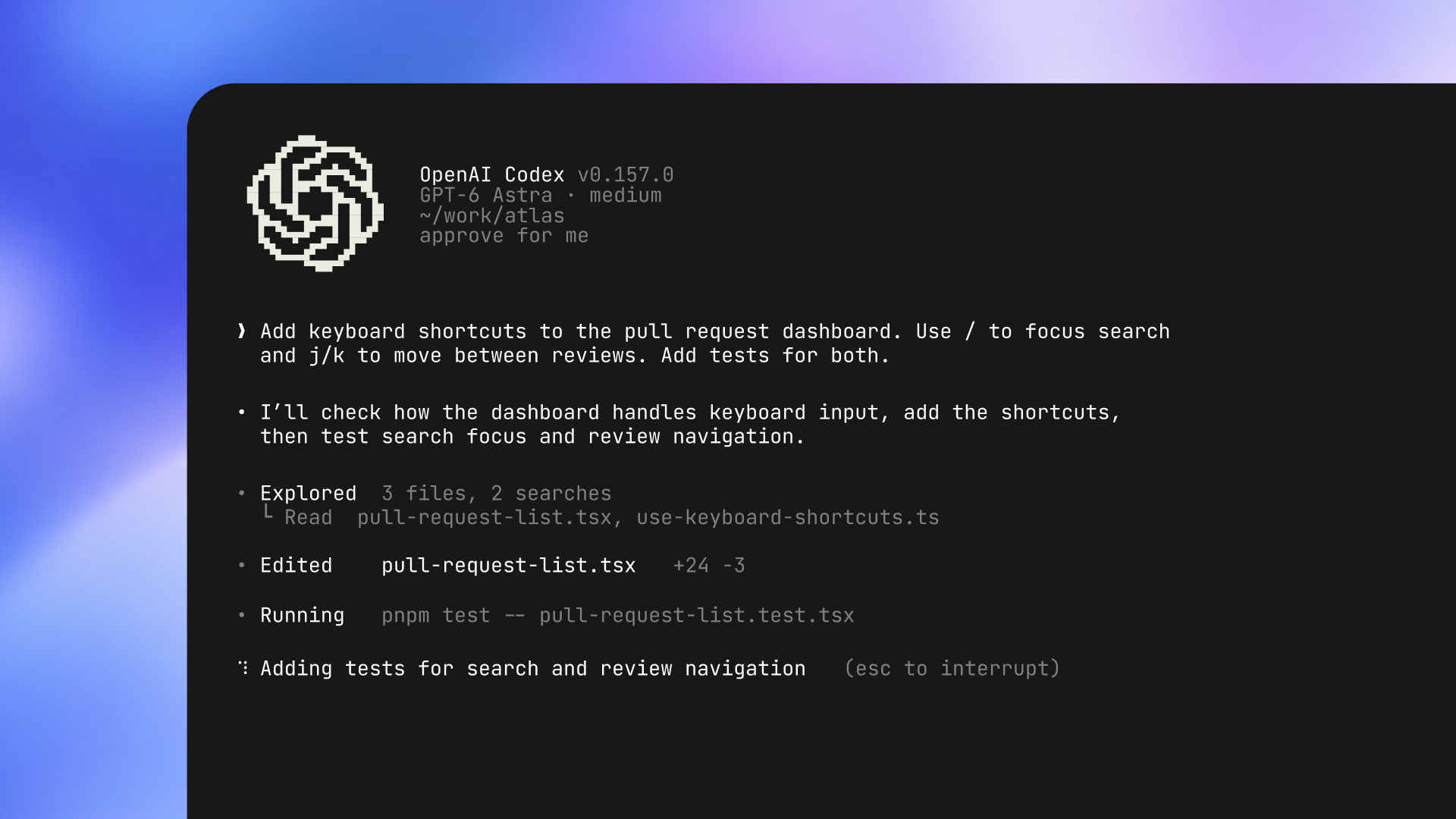 The refreshed Codex CLI. Image: OpenAI