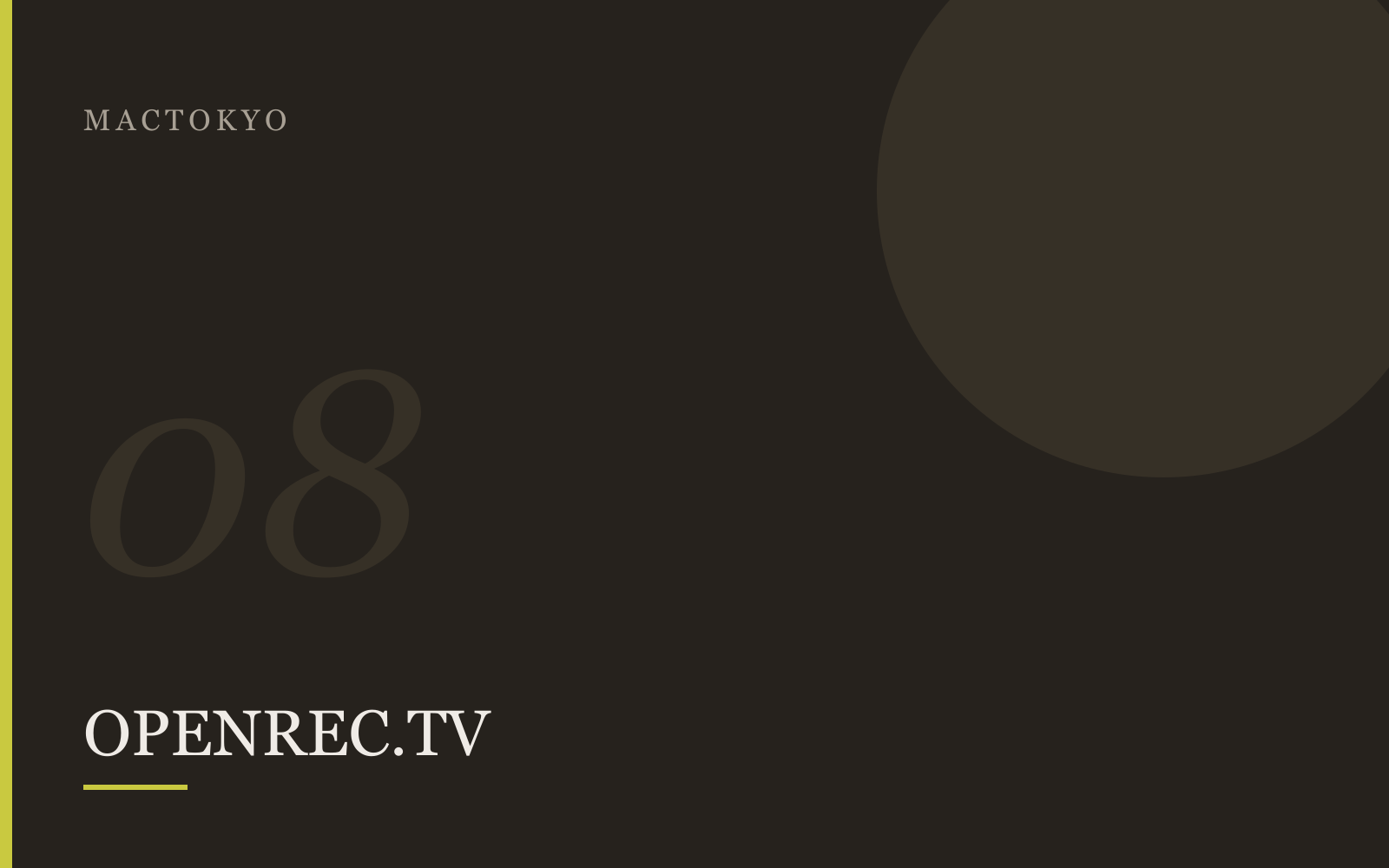 Cover art for OPENREC.TV design work